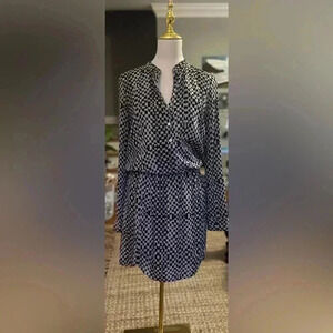Sam Edelman Black and White Checkered Shirt Dress
